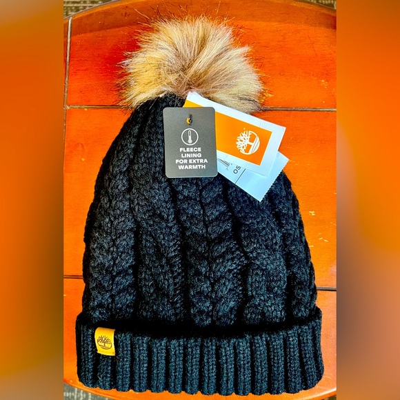 Timberland Accessories - Timberland Warm Knotted Winter Hat, Black, One Size